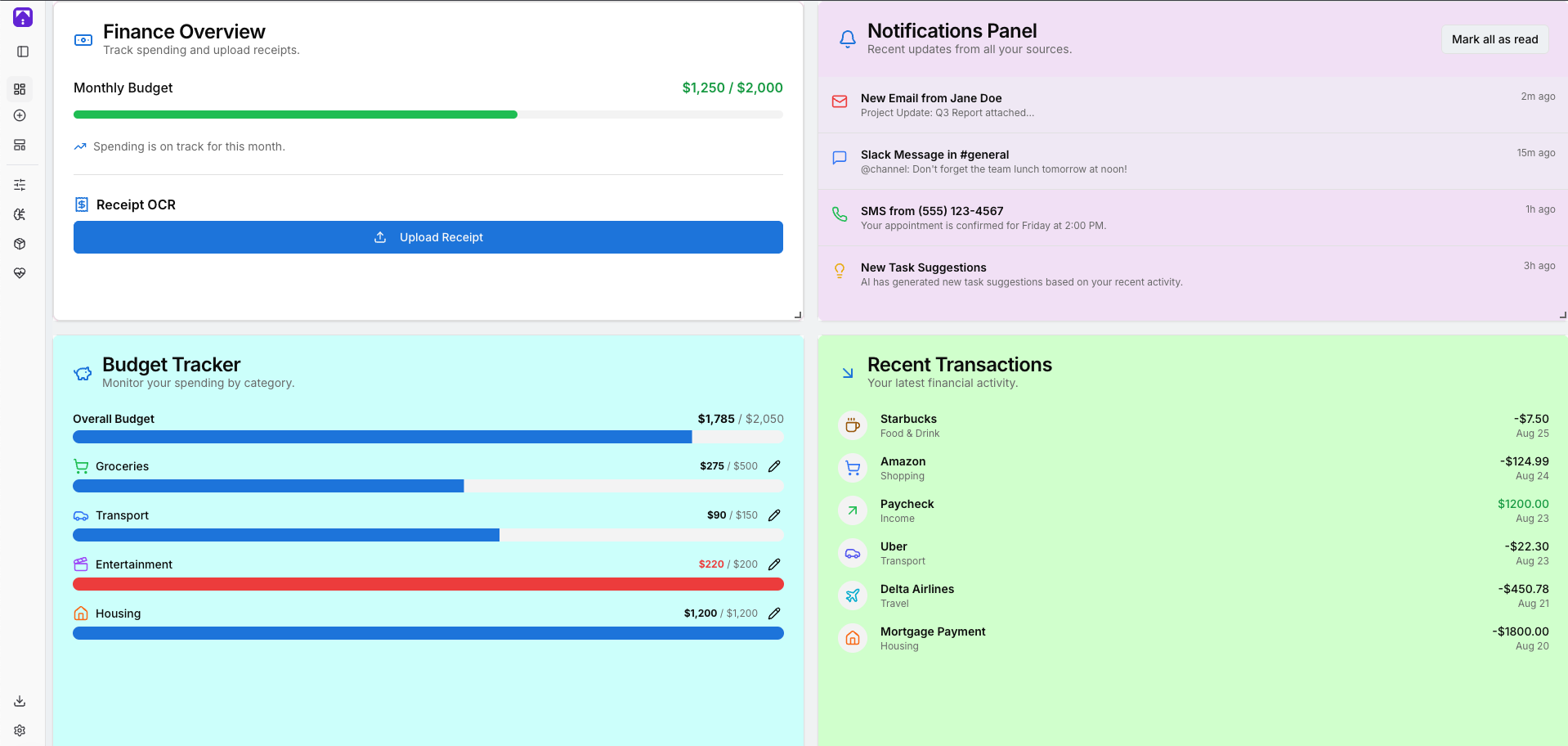 A screenshot of the Gidit application showing a sticky note board.